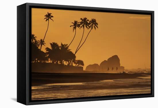 Stilt Fishermen at Sunrise-Alex Saberi-Framed Premier Image Canvas