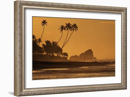 Stilt Fishermen at Sunrise-Alex Saberi-Framed Photographic Print