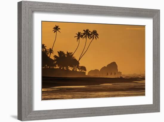 Stilt Fishermen at Sunrise-Alex Saberi-Framed Photographic Print