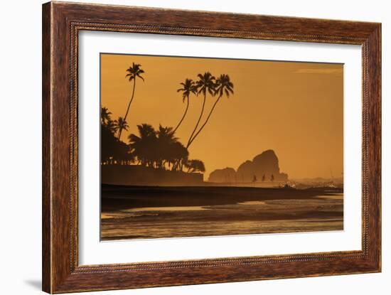 Stilt Fishermen at Sunrise-Alex Saberi-Framed Photographic Print