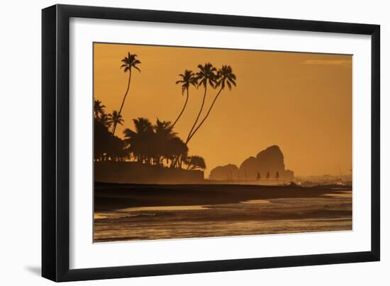 Stilt Fishermen at Sunrise-Alex Saberi-Framed Photographic Print