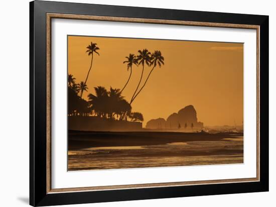 Stilt Fishermen at Sunrise-Alex Saberi-Framed Photographic Print