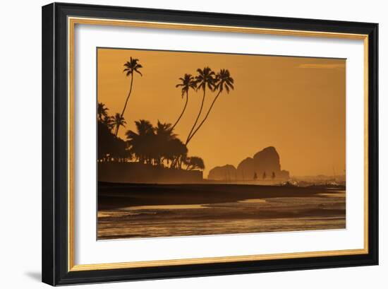 Stilt Fishermen at Sunrise-Alex Saberi-Framed Photographic Print