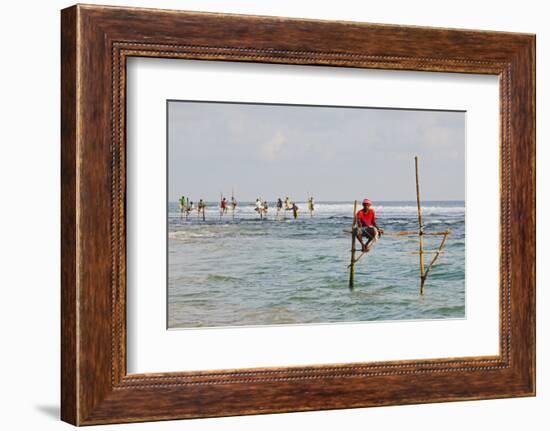 Stilt Fishermen, Dalawella, Sri Lanka, Indian Ocean, Asia-Christian Kober-Framed Photographic Print