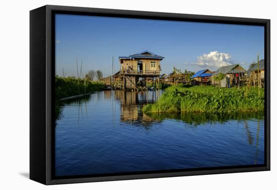 Stilt Houses, Inle Lake, Shan State, Myanmar (Burma), Asia-Nathalie Cuvelier-Framed Premier Image Canvas