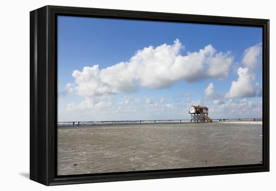 Stilt Houses on a Beach-Markus Lange-Framed Premier Image Canvas