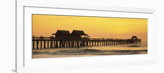 Stilt Houses on the Pier, Gulf of Mexico, Naples, Florida, USA-null-Framed Photographic Print