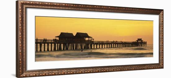 Stilt Houses on the Pier, Gulf of Mexico, Naples, Florida, USA-null-Framed Photographic Print