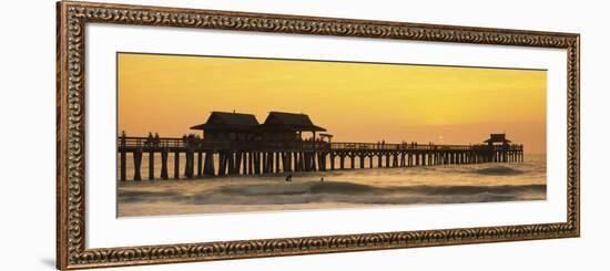 Stilt Houses on the Pier, Gulf of Mexico, Naples, Florida, USA-null-Framed Photographic Print