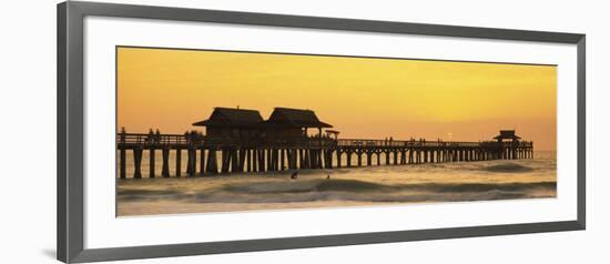 Stilt Houses on the Pier, Gulf of Mexico, Naples, Florida, USA-null-Framed Photographic Print