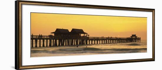 Stilt Houses on the Pier, Gulf of Mexico, Naples, Florida, USA-null-Framed Photographic Print