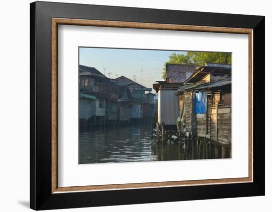 Stilt Houses on the River, Banjarmasin, Kalimantan, Indonesia-Keren Su-Framed Photographic Print