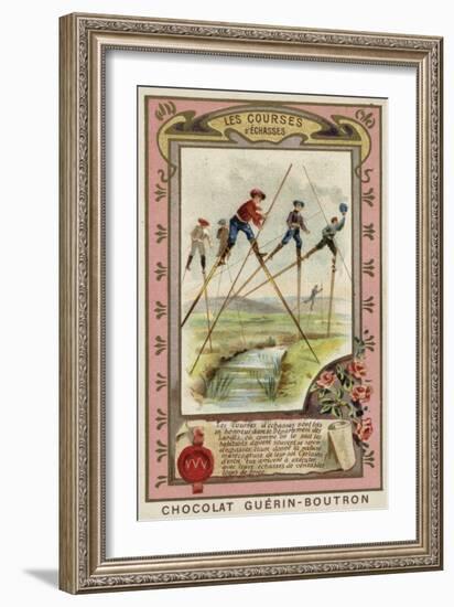 Stilt Race in the Landes, France-null-Framed Giclee Print