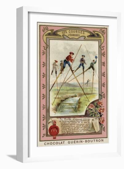 Stilt Race in the Landes, France-null-Framed Giclee Print