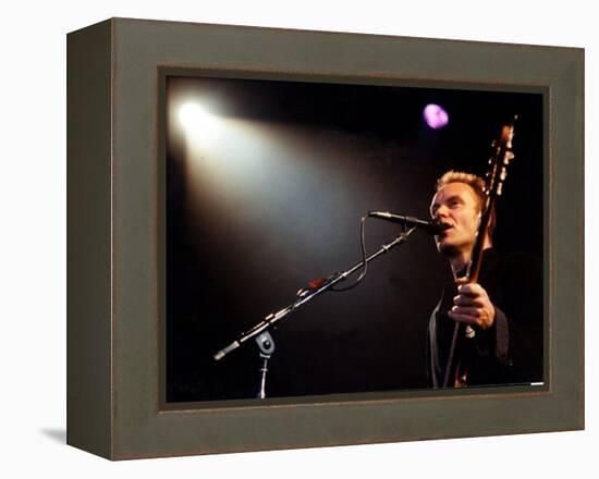 Sting Pictured During His Concert at the Cardiff International Arena-null-Framed Premier Image Canvas