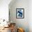 Stipe Overlay Blue-Jace Grey-Framed Art Print displayed on a wall