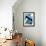 Stipe Overlay Blue-Jace Grey-Framed Art Print displayed on a wall