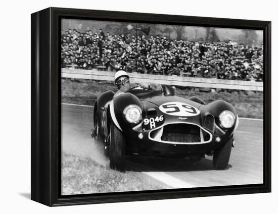 Stirling Moss Diving an Aston Martin DB3S, Goodwood, West Sussex, 1956-null-Framed Premier Image Canvas