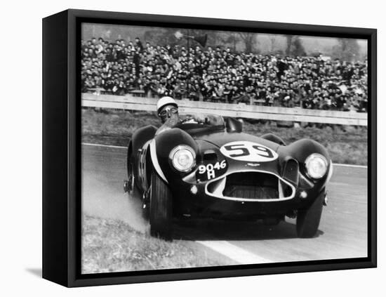 Stirling Moss Diving an Aston Martin DB3S, Goodwood, West Sussex, 1956-null-Framed Premier Image Canvas