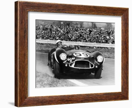 Stirling Moss Diving an Aston Martin DB3S, Goodwood, West Sussex, 1956--Framed Photographic Print