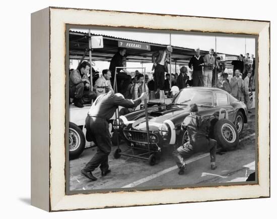 Stirling Moss in a Ferrari, Goodwood, 1961-null-Framed Premier Image Canvas