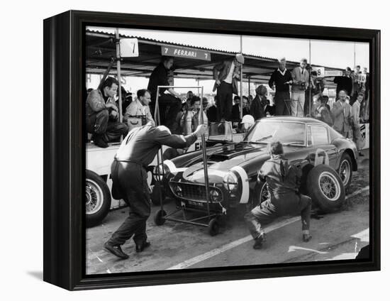 Stirling Moss in a Ferrari, Goodwood, 1961-null-Framed Premier Image Canvas