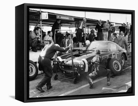 Stirling Moss in a Ferrari, Goodwood, 1961-null-Framed Premier Image Canvas