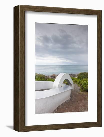 Stirling Point Chain Sculpture by Russell Beck, Highway 1, Stirling Point, Bluff, Southland, Sou...-null-Framed Photographic Print