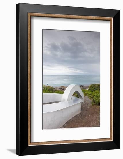 Stirling Point Chain Sculpture by Russell Beck, Highway 1, Stirling Point, Bluff, Southland, Sou...-null-Framed Photographic Print