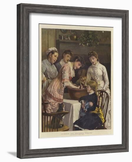 Stirring the Christmas Pudding-Henry Woods-Framed Giclee Print