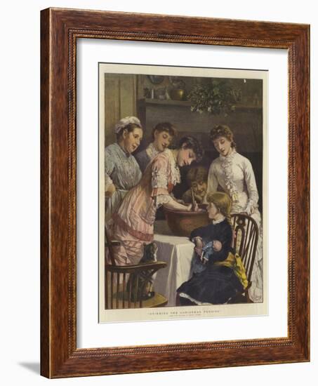 Stirring the Christmas Pudding-Henry Woods-Framed Giclee Print