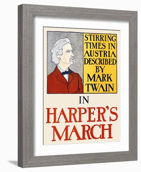 Stirring Times In Austria Described By Mark Twain In Harper's March-Edward Penfield-Framed Art Print