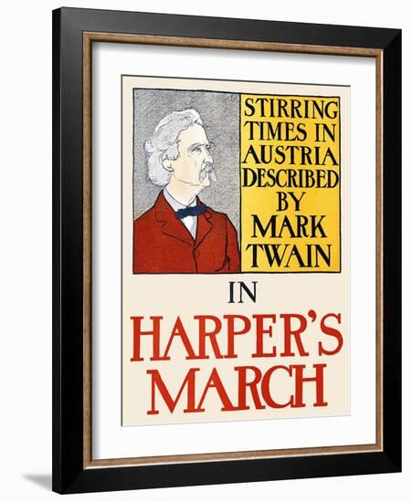 Stirring Times In Austria Described By Mark Twain In Harper's March-Edward Penfield-Framed Art Print