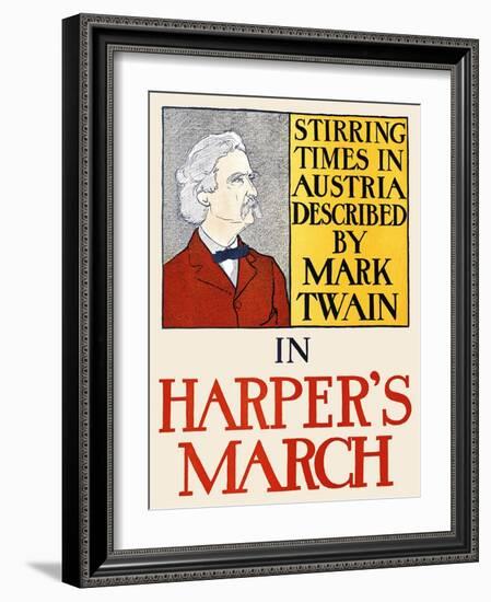 Stirring Times In Austria Described By Mark Twain In Harper's March-Edward Penfield-Framed Art Print