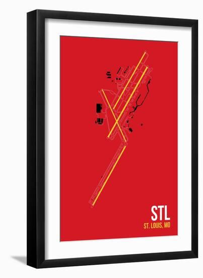 STL Airport Layout-08 Left-Framed Giclee Print