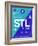 STL St. Louis Luggage Tag II-NaxArt-Framed Art Print