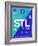 STL St. Louis Luggage Tag II-NaxArt-Framed Art Print