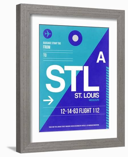 STL St. Louis Luggage Tag II-NaxArt-Framed Art Print