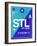 STL St. Louis Luggage Tag II-NaxArt-Framed Art Print