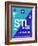 STL St. Louis Luggage Tag II-NaxArt-Framed Art Print