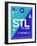 STL St. Louis Luggage Tag II-NaxArt-Framed Art Print