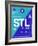 STL St. Louis Luggage Tag II-NaxArt-Framed Art Print