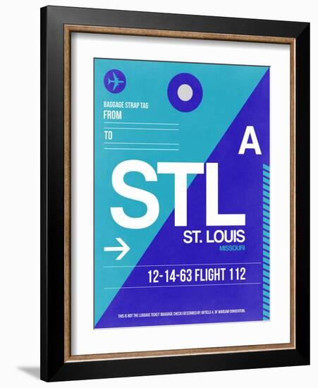 STL St. Louis Luggage Tag II-NaxArt-Framed Art Print