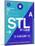 STL St. Louis Luggage Tag II-NaxArt-Mounted Art Print