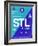 STL St. Louis Luggage Tag II-NaxArt-Framed Art Print