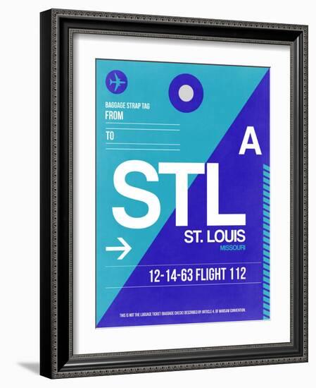 STL St. Louis Luggage Tag II-NaxArt-Framed Art Print