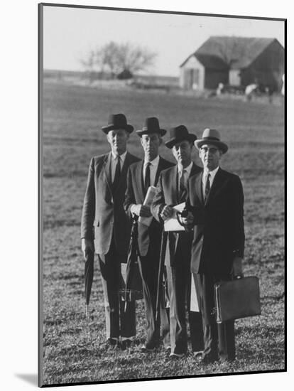 Stock and Securities Salesmen of Bache and Co. Bringing the Stock Market to Non Urban Consumers-Stan Wayman-Mounted Photographic Print
