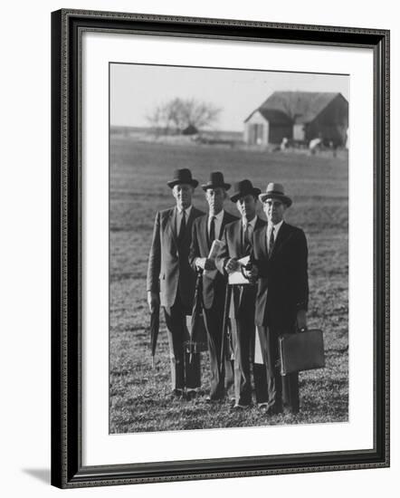 Stock and Securities Salesmen of Bache and Co. Bringing the Stock Market to Non Urban Consumers-Stan Wayman-Framed Photographic Print