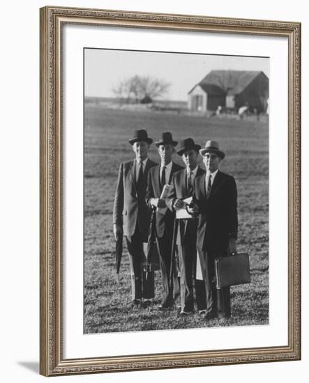 Stock and Securities Salesmen of Bache and Co. Bringing the Stock Market to Non Urban Consumers-Stan Wayman-Framed Photographic Print