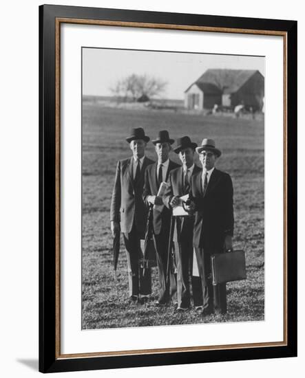 Stock and Securities Salesmen of Bache and Co. Bringing the Stock Market to Non Urban Consumers-Stan Wayman-Framed Photographic Print